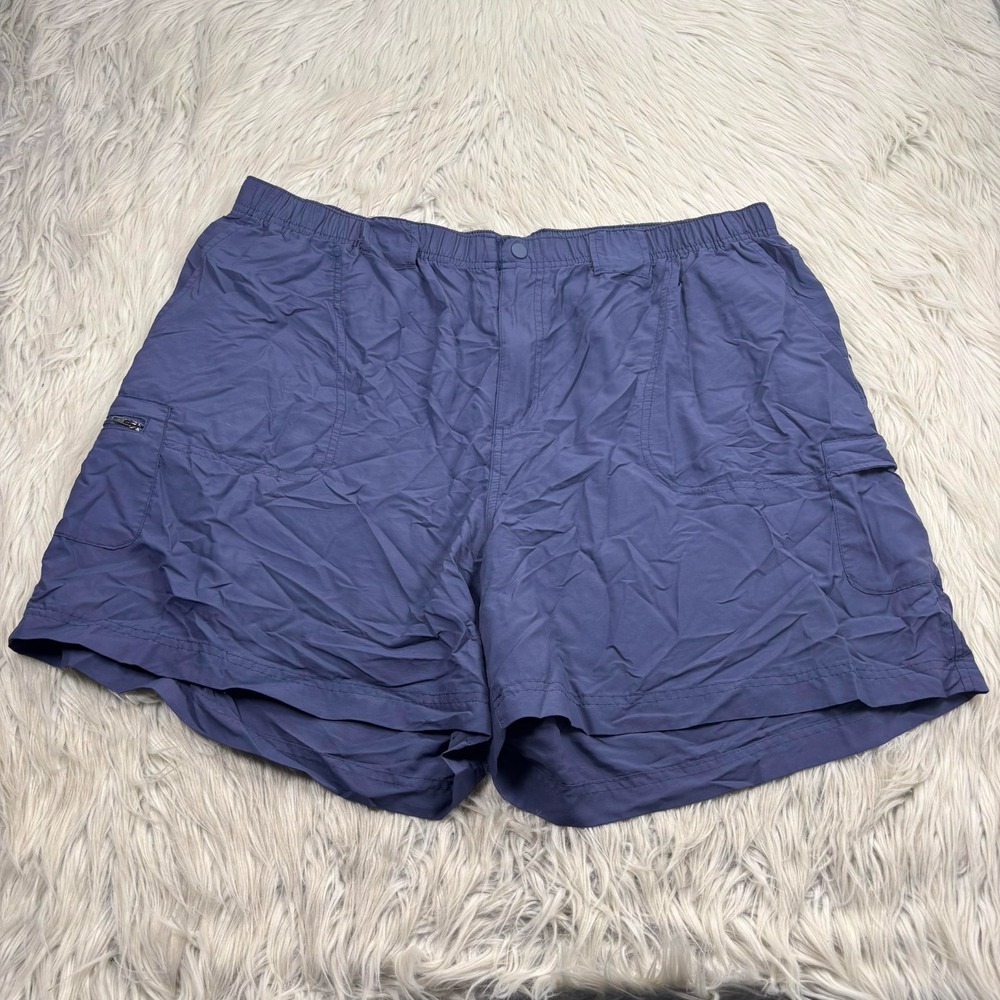 Columbia‎ Women's 2X Blue Gray Sandy River 6" Cargo Short Nylon Camping Hiking